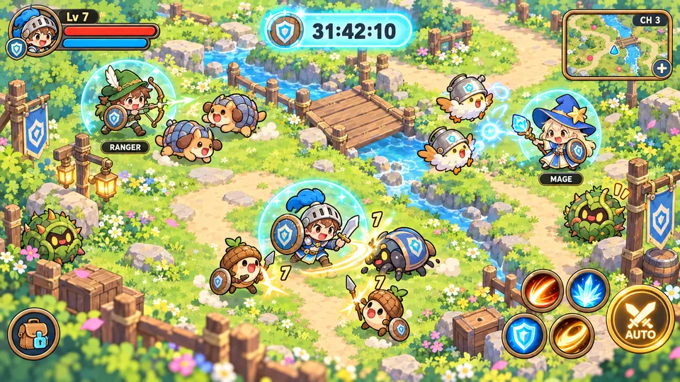 Shieldfall — ฟาร์มในโล่คุ้มกัน